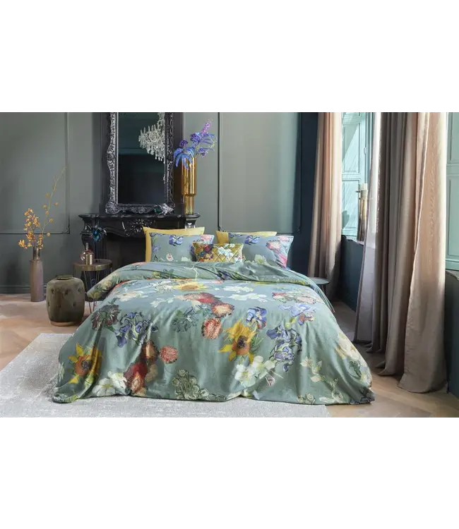 Beddinghouse x Van Gogh Museum Partout des Fleurs dekbedovertrek Green