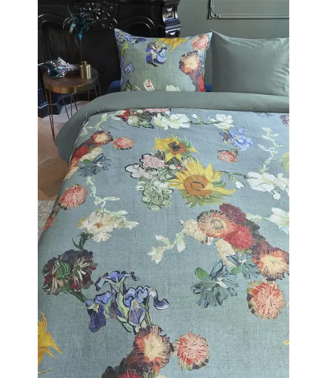 Beddinghouse x Van Gogh Museum Partout des Fleurs dekbedovertrek Green