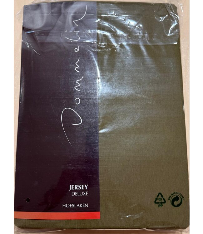Dommelin Jersey de Luxe Hoeslaken 180/200x200/100x220 kl 31 Olijf