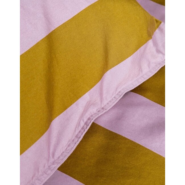 Essenza Minte Stripe Pale Purple - Olive Dekbedovertrek