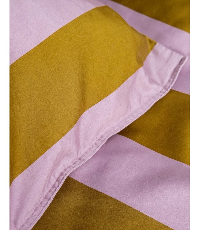 Essenza Minte Stripe Pale Purple - Olive Dekbedovertrek