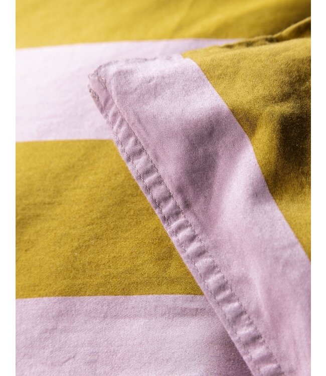 Essenza Minte Stripe Pale Purple - Olive Dekbedovertrek