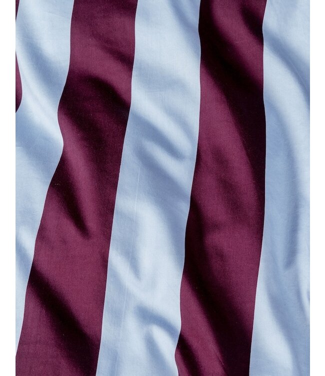 Essenza Minte Stripe Mauve wine - Ice blue Dekbedovertrek