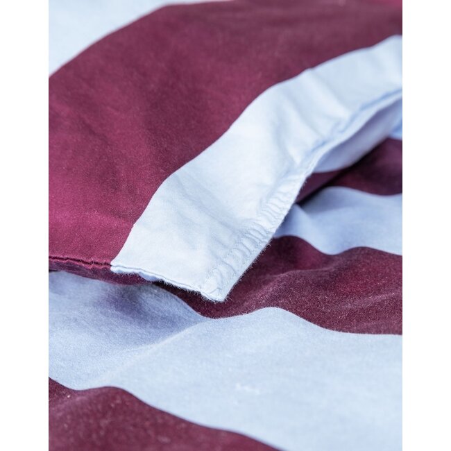 Essenza Minte Stripe Mauve wine - Ice blue Dekbedovertrek