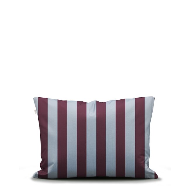 Essenza Minte Stripe Mauve wine - Ice blue Dekbedovertrek
