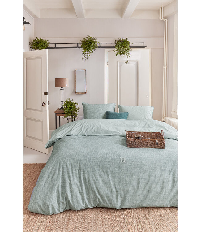 Riviéra Maison Isle of Wight Dekbedovertrek green 240x200/220 cm