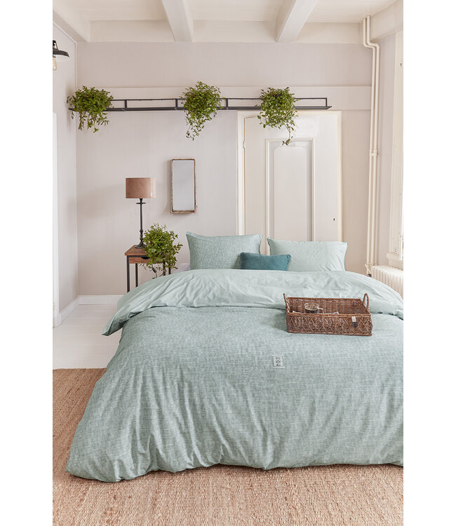 Riviéra Maison Isle of Wight Dekbedovertrek green 240x200/220 cm