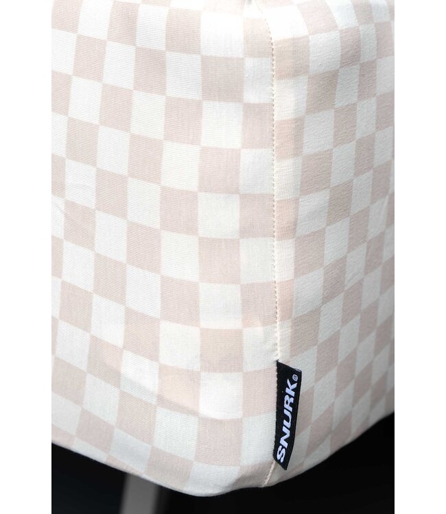 Snurk Check Beige hoeslaken
