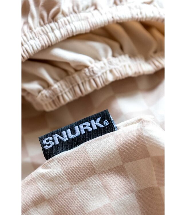 Snurk Check Beige hoeslaken