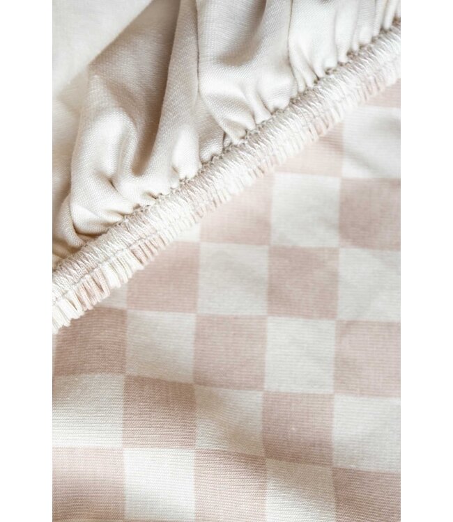 Snurk Check Beige hoeslaken