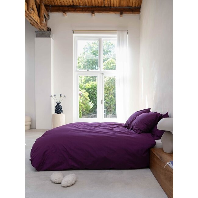 Snurk Plum Purple dekbedovertrek