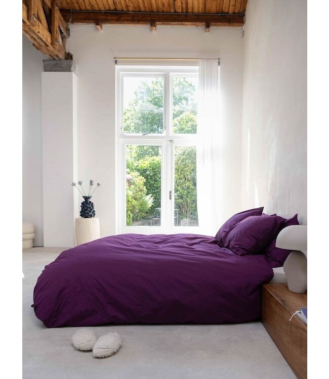 Snurk Plum Purple dekbedovertrek