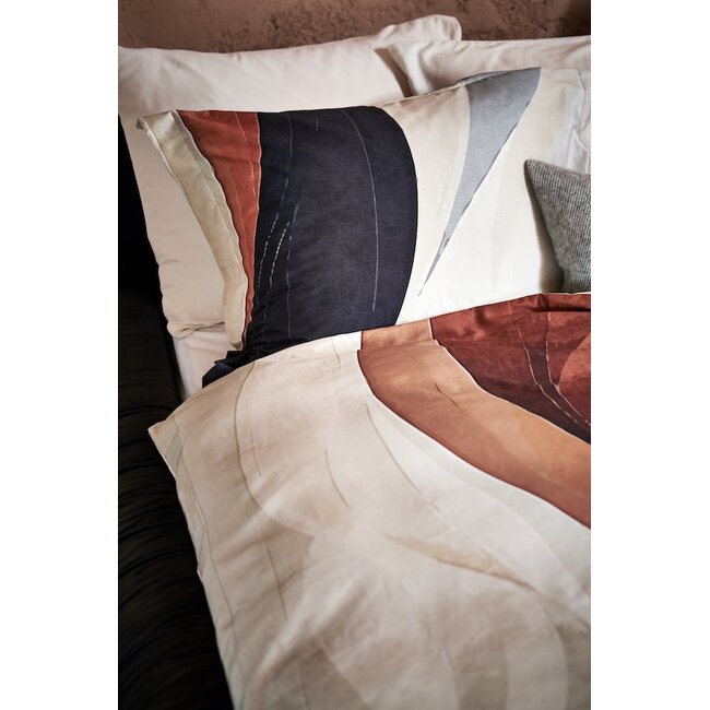 Vandyck Curva cream tan dekbedovertrek