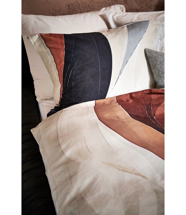 Vandyck Curva cream tan dekbedovertrek