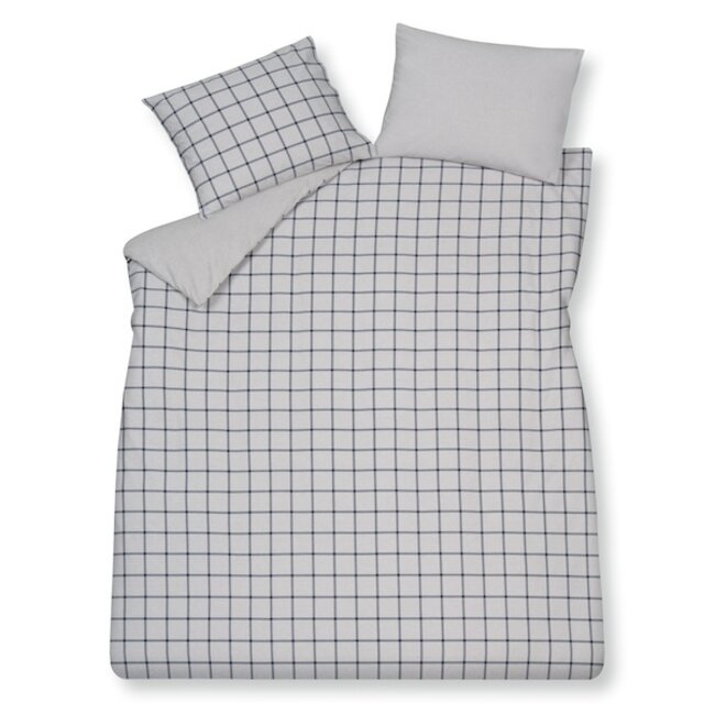 Vandyck Flanel Dundee blue ink dekbedovertrek