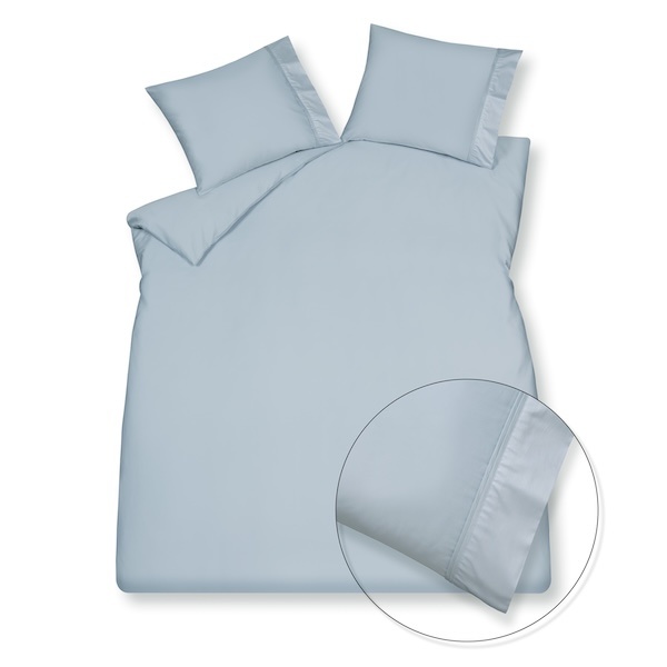 Vandyck Purity 87 Uni Satin dusty blue dekbedovertrek