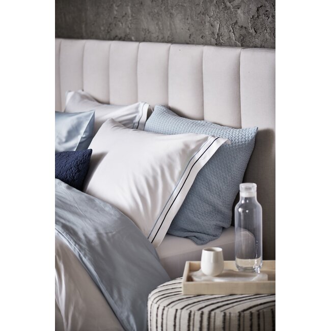 Vandyck Purity Napels dusty blue dekbedovertrek