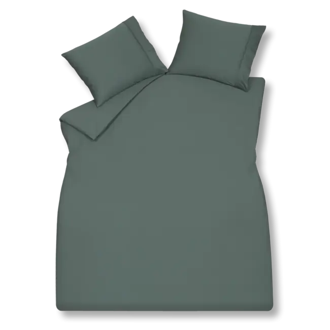 Vandyck Purity 87 Uni Satin dark green dekbedovertrek