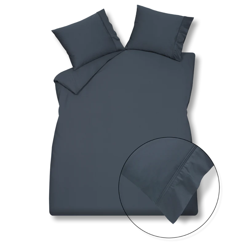 Vandyck Purity 87 Uni Satin nightblue dekbedovertrek