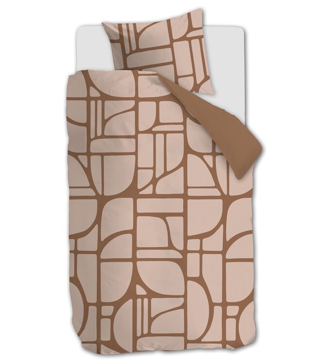 vtwonen Bold Shapes Zachtroze dekbedovertrek