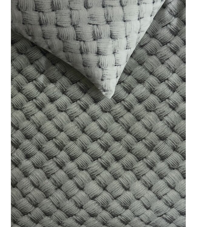 Rivièra Maison Woven Wool Groen dekbedovertrek
