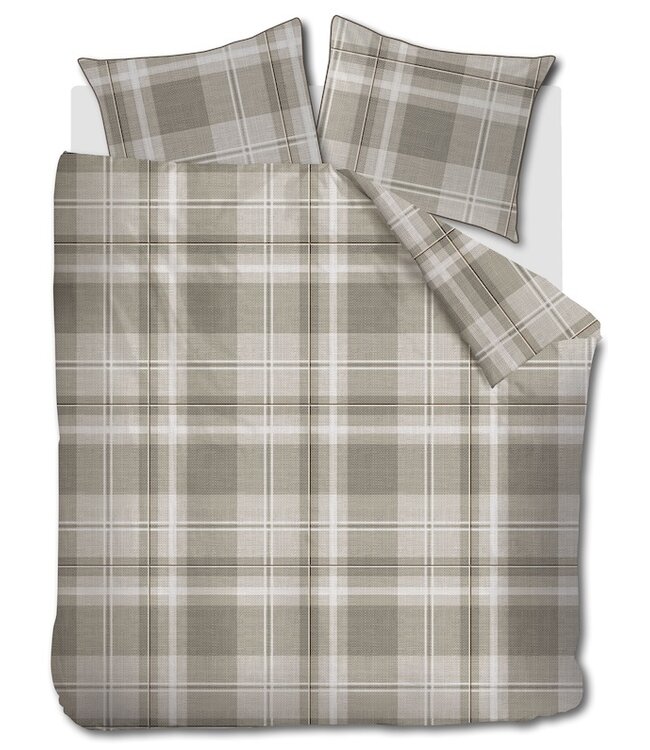 Rivièra Maison Tartan Check Zand dekbedovertrek