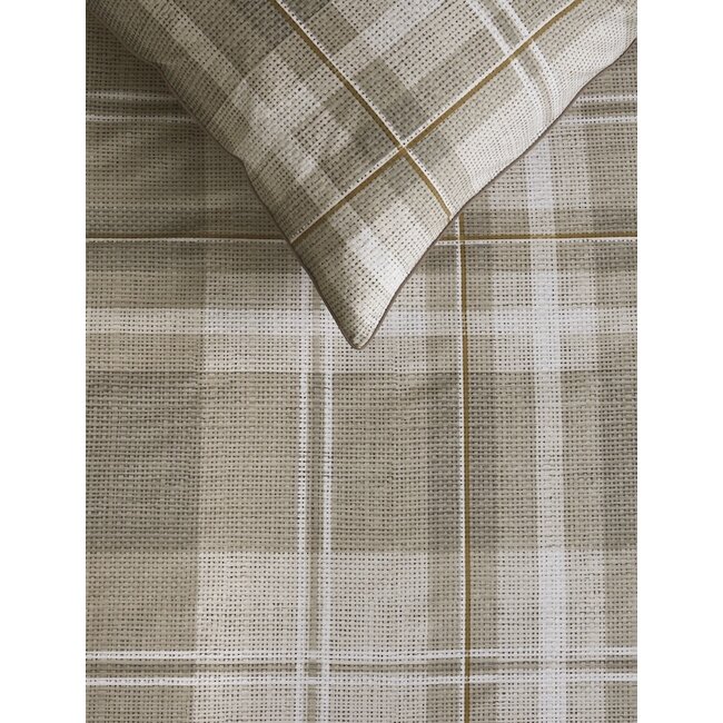 Rivièra Maison Tartan Check Zand dekbedovertrek