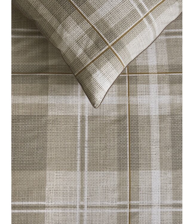 Rivièra Maison Tartan Check Zand dekbedovertrek