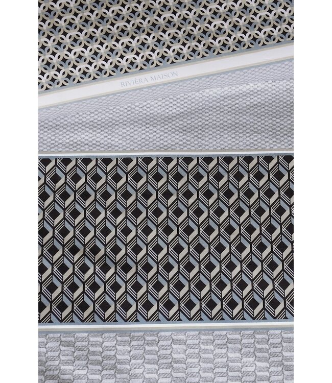 Rivièra Maison Lawrence Blauwgrijs dekbedovertrek