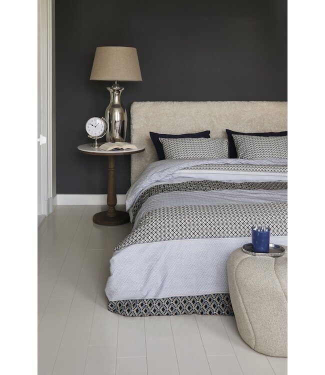 Rivièra Maison Lawrence Blauwgrijs dekbedovertrek