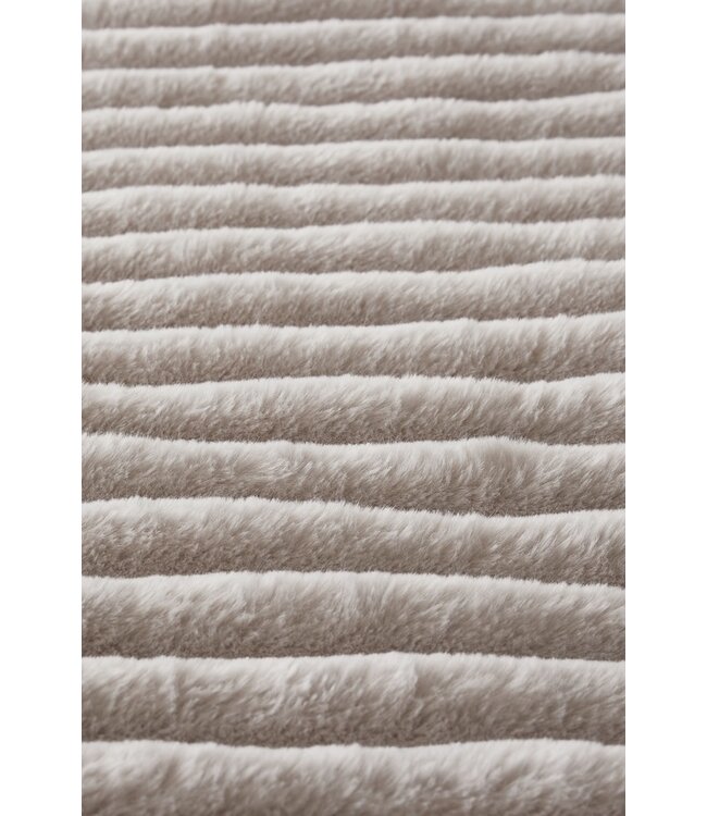 Rivièra Maison Furry Stripes Gebroken wit dekbedovertrek