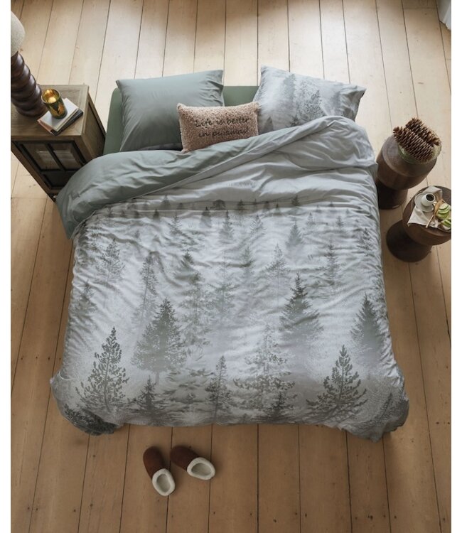 Rivièra Maison Foggy Forest Groen dekbedovertrek