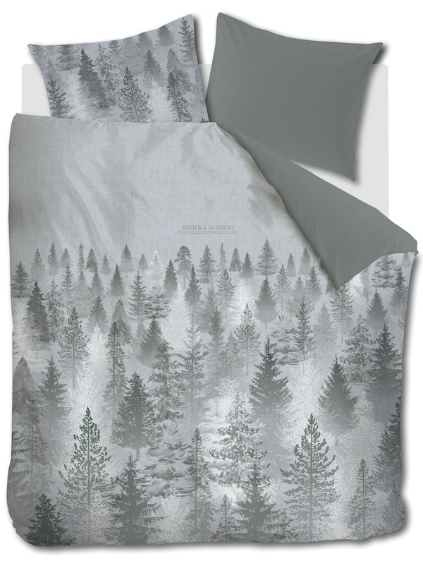 Rivièra Maison Foggy Forest Groen dekbedovertrek