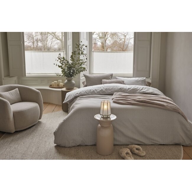 Rivièra Maison Emery Taupe dekbedovertrek