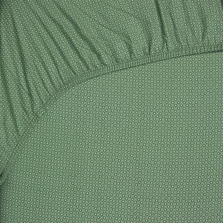 Pip Studio Pip Studio Twinkle Star Fitted Sheet Midden groen hoeslaken