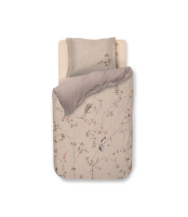 Pip Studio Bamboo Blossom Khaki dekbedovertrek