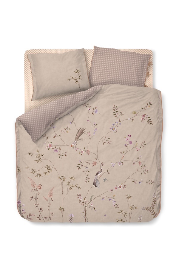 Pip Studio Bamboo Blossom Khaki dekbedovertrek