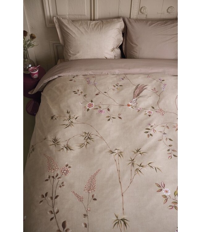 Pip Studio Bamboo Blossom Khaki dekbedovertrek