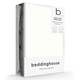 Beddinghouse Beddinghouse Jersey Lycra hoeslaken wit Lits-jumeaux