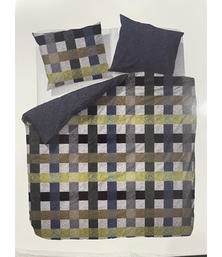 Essenza Essenza Flanel Block Dekbedovertrek 240x20/220. *OUTLET*