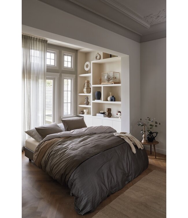 Beddinghouse Carter Bruin dekbedovertrek