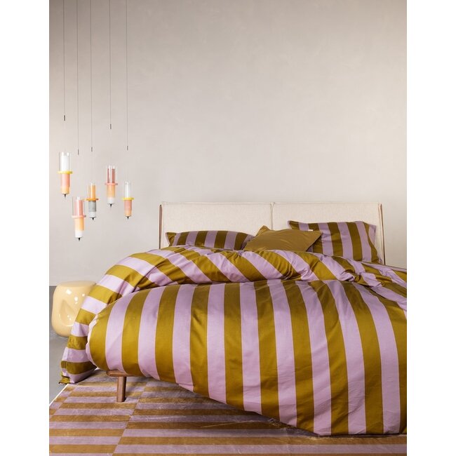 Essenza Minte Stripe Pale Purple - Olive Kussensloop