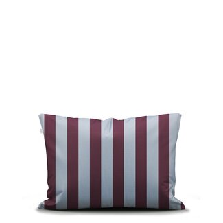 Essenza Essenza Minte Stripe Mauve wine - Ice blue Kussensloop