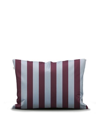 Essenza Essenza Minte Stripe Mauve wine - Ice blue Kussensloop
