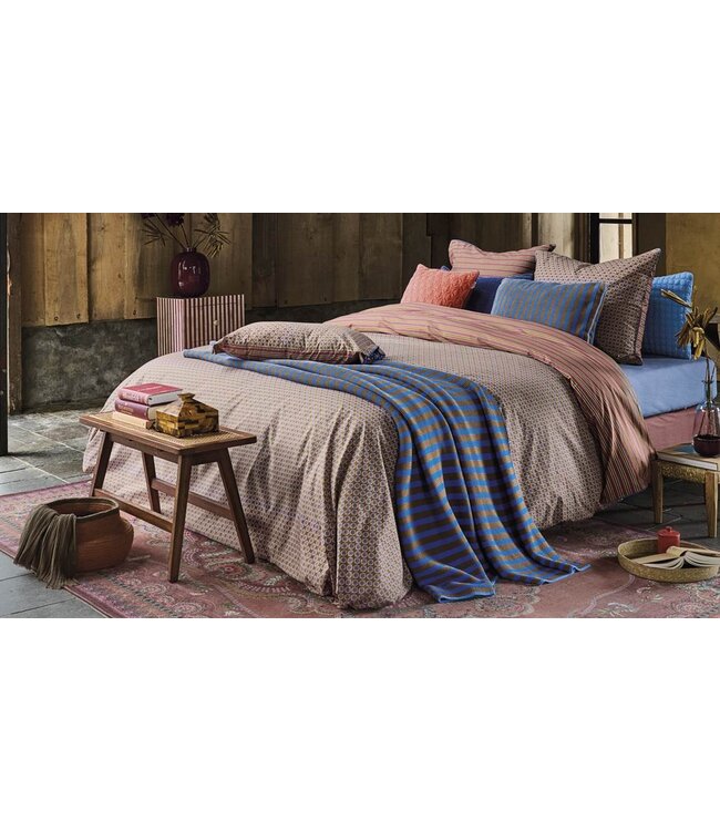 Pip Studio Bonsoir Stripe Throw Blauw plaid