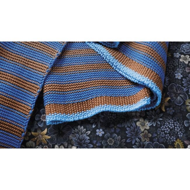 Pip Studio Bonsoir Stripe Throw Blauw plaid