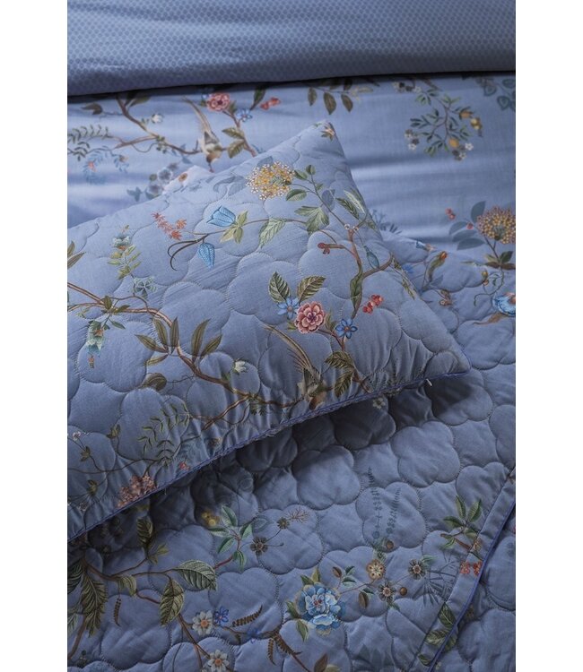 Pip Studio Bustani Quilted Blauw sierkussen