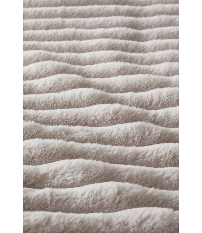 Rivièra Maison Furry Stripes Gebroken wit kussensloop