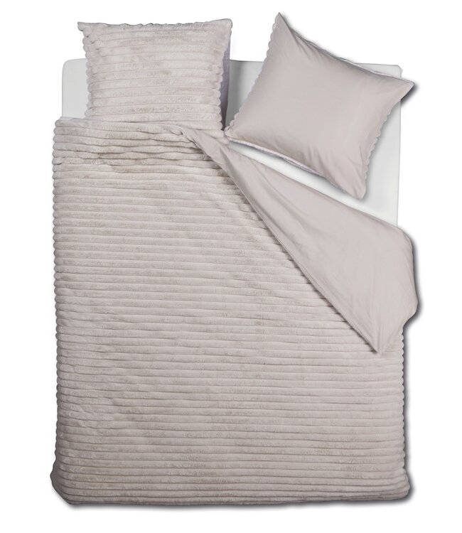 Rivièra Maison Furry Stripes Gebroken wit kussensloop