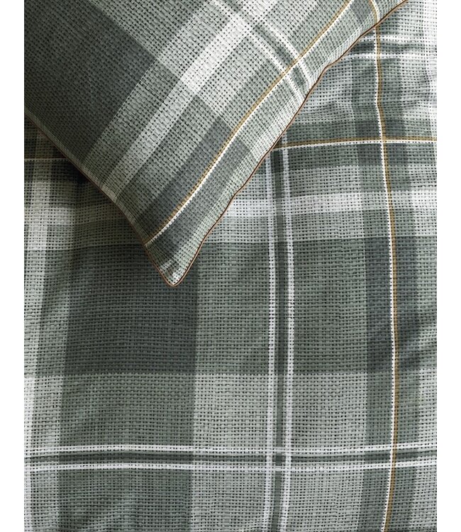 Rivièra Maison Tartan Check Groen kussensloop